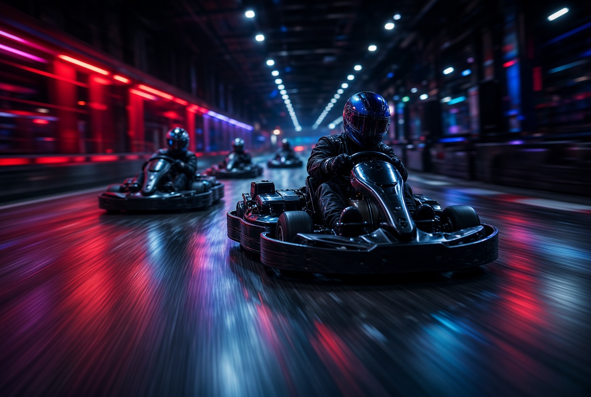 Adult rental kart staged at RidgeCircuit Karting Las Condes