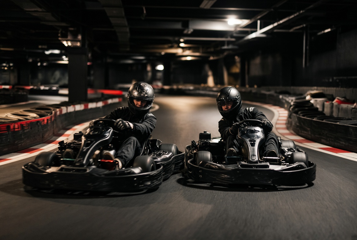 Guest Elena Morales after a weekend karting session